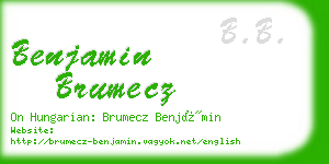 benjamin brumecz business card